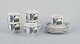 Kathie Winkle 
for Broadhurst, 
England. Seks 
”Eclipse” 
kaffekopper og 
seks 
tallerkner.
Midt ...