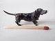 Wiener bronze - miniature koldmalet gravhund. Stjålet ved simpelt tyveri.
