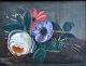 Dänischer 
Künstler (19. 
Jahrhundert): 
Arrangement mit 
Blumen. Öl auf 
Leinwand. Ohne 
Signatur. ...