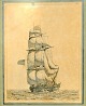 Eckersberg. 
Christoffer 
Wilhelm (1783 - 
1853) Danmark: 
En 
nordamerikansk 
Brig. For fulde 
Seil ...