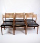 Set of 6 Dining 
Room Chairs - 
Model U20 - 
Teak - Black 
...