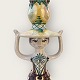 Bjørn Wiinblad, 
Hutdame, 
Kerzenständer, 
Gold- und 
Grünfarben, 39 
cm hoch, 8,7 cm 
breit, ...