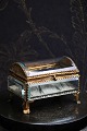 Antique French 
jewelery box in 
bronze and 
faceted glass 
...