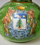Deutsches 
Bier-Kanne mit 
einem Stöpsel, 
hellgrünem Glas 
mit 
Handgriffen, 
1860 - 1880. 
Mit ...