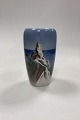 Royal Copenhagen Art Nouveau Vase - Møns Klint No. 2861/237. Motif: The chalck cliffs of the ...