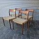 Spisebordsstole 
NO Møller. 
Model 77.
Teak, ny 
renoveret med 
nyt flet
Højde 
Sæde 47 ...