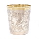 Renaissance Silber Becher mit teilweisen Vergoldungen. Gestempelt "PyS" und 
"RnB". H: 8,3cm. G: 94,4gr