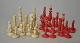Collection of 
chess pieces in 
bone, 19th 
century. H: 5 
cm. W: 1.5 cm. 
Chess pieces in 
turned and ...