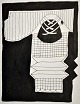 Zwick, Lis 
(1942–2020) 
Dänemark/Schweden: 
Komposition. 
Marker auf 
Papier. 
Signiert: Lis 
Zwick ...