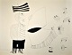 Zwick, Lis 
(1942–2020) 
Dänemark/Schweden: 
Komposition. 
Markierung auf 
Papier. 
Signiert: Lis 
...