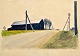 Holmskov, Helge 
(1912 - 1982) 
Dänemark: Eine 
Scheune. 
Hvidovre. 
Aquarell. 
Signiert am 13. 
April ...