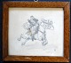 Unbekannter 
Künstler (19. 
Jahrhundert): 
Ein Soldat zu 
Pferd. 
Signiert: 
Monogramm. 11 x 
12,5 ...