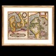 Karte über 
Dänemark von 
Ortelius 
herausgegeben 
1584
Masse mit 
Rahmen: 51x64cm