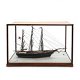 Three-masted 
model ship 
"Signe" made of 
partially 
painted wood. 
In a wooden 
display case 
with ...