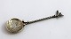 Silberlöffel 
mit Münze. 
Dänische 
IIII-Marke von 
1711. Länge 13 
cm.