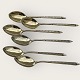 6 vergoldete 
Silber 
Teelöffel 
(830S), W&S 
Sørensen, 
10,3cm lang, 
guter Zustand