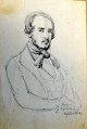 Hammer, HJ 
(1815 - 1882) 
D&auml;nemark: 
Portr&auml;t 
eines Mannes. 
Zeichnung. 
Bleistift auf 
...