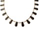 Danish Sterling 
silver
Gilded 
necklace with 
black enamel