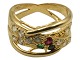 21 carat gold
Large Tutti 
Frutti gold 
ring with ...