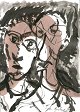 Gislason, Jon 
(1955-): 
Doppelporträt. 
Aquarell/Tusche 
auf Papier. 
Sign.: Jon 
Gislason 95. 30 
x ...