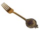 Anton Michelsen 
guilded 
sterling 
silver, 
commemorative 
fork from 1972.
The crowning 
of Queen ...