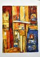 Blaabjerg, Lise 
(1939 - 2020) 
Dänemark: 
Komposition. 
Farblithographie.
 Unterzeichnet. 
57 x 38 ...