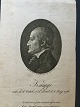 Kobberstik 1796 
- Portræt af 
den tyske 
digter Baron 
...