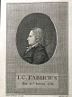 Kobberstik af 
G.L. Lahde 1805 
- Portræt af 
Zoologen ...