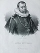 Litografi af 
Em. Bærentzen - 
Portræt af 
Historiker og 
...