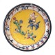 Steinzeug Platte von Bode Willumsen, 1895-1987, mit Reliefmotiven in Form 
Zirkusartisten. Signiert und datiert 1945. D: 32,5cm