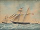Spin, Jacob 
(1806 - 1875) 
Holland: 
Schiffsporträt 
des dänischen 
Kapitäns. 
Gouache auf 
Papier. ...