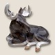 Royal 
Copenhagen, 
Liegender Elch 
Nr. 2813, 25 cm 
breit, 21,5 cm 
hoch, 3. 
Klasse, Design 
Knud ...