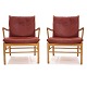 Ein Paar Ole 
Wanscher, 
Dänemark, 
Colonial Chairs 
Armstühle
Eiche und 
Leder
