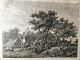 Kobberstik af 
Søren Henrik 
Petersen - 
Bondegård 1831.