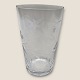 Wasserglas mit 
eingeschnittenem 
Blumenmotiv, 
12cm hoch, 
7,5cm 
Durchmesser 
*Perfekter 
Zustand*