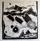 Kirkegaard, 
Anders (1946 - 
2024) Dänemark: 
Komposition. 
Holzschnitt. 
Ohne 
Vorzeichen. 17 
x 16 ...
