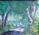 Jørgensen - 
Vindeby, Carl 
Alfred (1898 - 
1990): Eskær 
Alléen, 1972. 
Öl auf 
Leinwand. ...