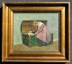 Friis Nybo, 
Poul (1869 - 
1929) Dänemark: 
Junges Mädchen 
liest einen 
Brief. Öl auf 
Leinwand. ...