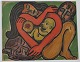 Heerup, Henry 
(1907 - 1993) 
Dänemark: 
Komposition. 
Farblithografie.
 40 x 50 cm.
Gerahmt: 51 x 
...