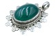 Sterling silver 
pendant with 
green stone.
Hallmarked 
"925".
Measures 2.5 
by 2.3 ...