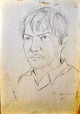Gislason, Jon 
(1955 - ) 
Dänemark: 
Porträt von 
Hans Gregersen. 
Zeichnung. 
Unterzeichnet 
am ...