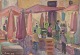 Aksel Møller 
(1909-1994), 
Danish artist. 
Oil on canvas.
Market scene 
with people 
from Catania, 
...