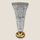 Wolfers Freres 
S.A., belgische 
Kristallvase, 
mit vergoldeter 
Sterlingsilberfassung, 
25,5 cm ...