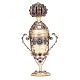 Stort hovedvandsæg såkaldt "100-stens æg" med 149 glasflusser i alt udført af 
Reimar Diedrich Dethlefsen, Sønderborg, ca. 1830. H: 15cm