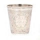 Schlangenhautbecher aus Silber von Knud Rasmussen Brandt, Horsens, 1751-78. 
Datiert 1806. H: 8,1cm