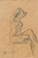 Hansen, 
Johannes 
Kristian (1903 
- 1995) 
Dänemark: Ein 
Modell. 
Zeichnung. 
Signiert 1937. 
43 x 29 ...