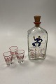 Holmegaard 
Jacob Bang 
Kantineflaske 
med 3 glas 
Sømand