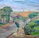 Gils, Hans 
Harald (1893 - 
1972) Dänemark: 
Stadtszene. Öl 
auf Leinwand. 
Signiert 1932. 
97 x 97 ...