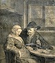 Visscher, 
Cornelis (1629 
- 1658) 
Niederlande: 
Ein Gespräch, 
nach Adriaen 
van Ostade, 
nach 1653. ...
