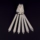 Georg Jensen 
Pyramide. Seks 
kagegafler i 
sterlingsølv.